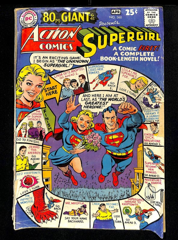 Action Comics #360 FA/GD 1.5 80 Page Giant Supergirl!