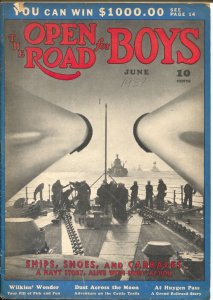 Open Road For Boys 6/1938-Navy photo cover-Clarence Doore-Pre WWII-VG