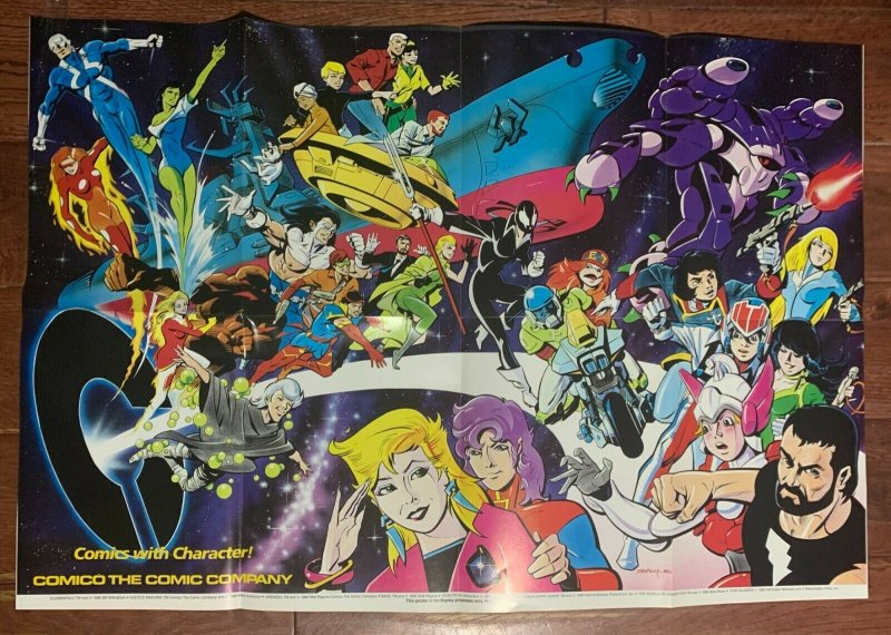 1983 JUSTICE MACHINE 29x20 Comico Promo Poster FVF 7.0