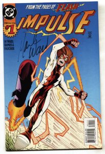Impulse #1 1995- Signed by MARK WAID -VF/NM