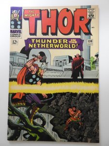 Thor #130 (1966) Thunder In The Netherworld! Sharp Fine- Condition! Stain b/c