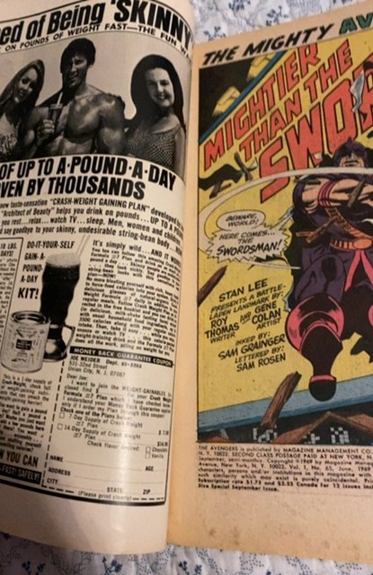 The Avengers #65 (1969)mightier than a sword  vs swordsman