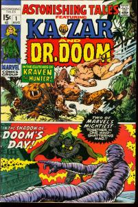ASTONISHING TALES #1-KA-ZAR DR. DOOM-JACK KIRBY FN/VF
