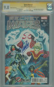 Secret Wars #1 Mayhew Cover (2015) Rare Variant! CGC SS 9.8 Signed By Stan Lee!