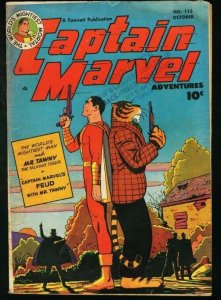 CAPTAIN MARVEL ADVENTURES #113-MR. TAWNY COVER-very good VG
