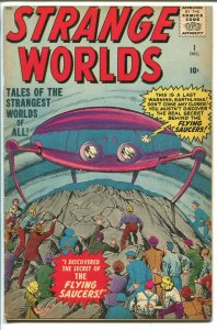 STRANGE WORLDS #1-1958-ATLAS-BILL EVERETT-STEVE DITKO-1ST ISSUE-HECK-vg