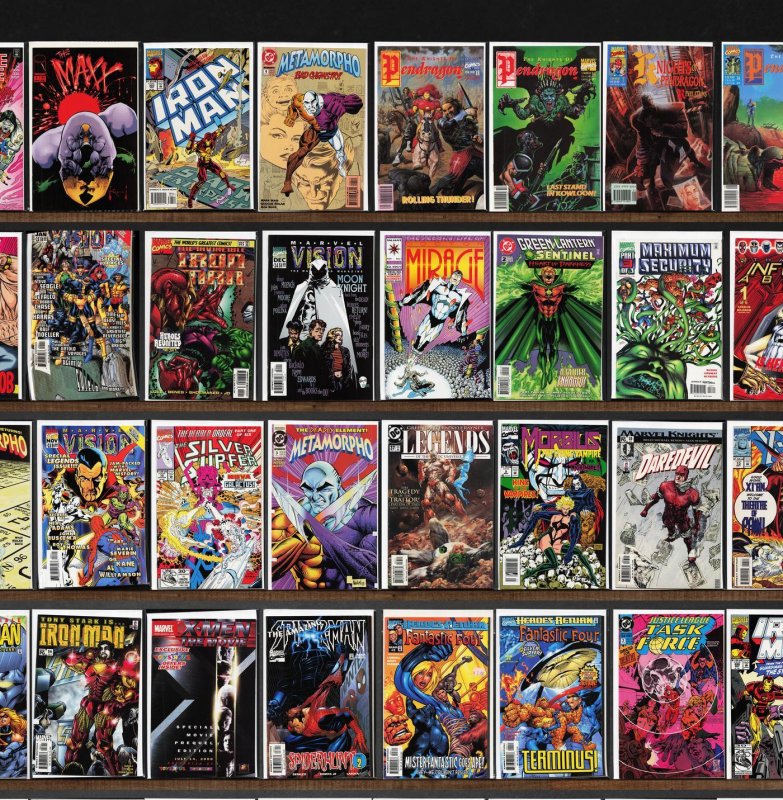 Huge Lot 150+ Comics with Iron Man, Knights Of Pendragon & More!