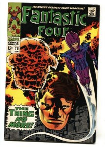 FANTASTIC FOUR #78 1968- Marvel comic book-JACK KIRBY ART VF-