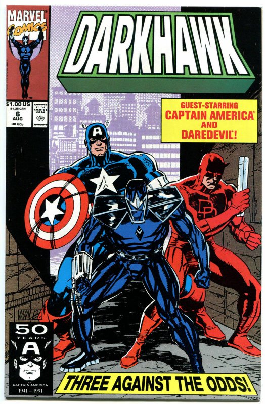 DARKHAWK #6, NM+, Captain America, Daredevil, Mike Manley, 1991, more in store