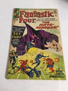 Fantastic Four 21 Vg Very Good 4.0 Tape On Spine Marvel Comics Silver Age