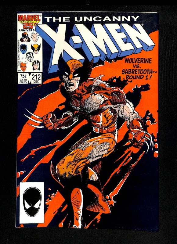 Uncanny X-Men #212 Wolverine Vs. Sabretooth!