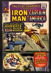 Tales Of Suspense #64 VG 4.0 Hawkeye Black Widow! Iron Man
