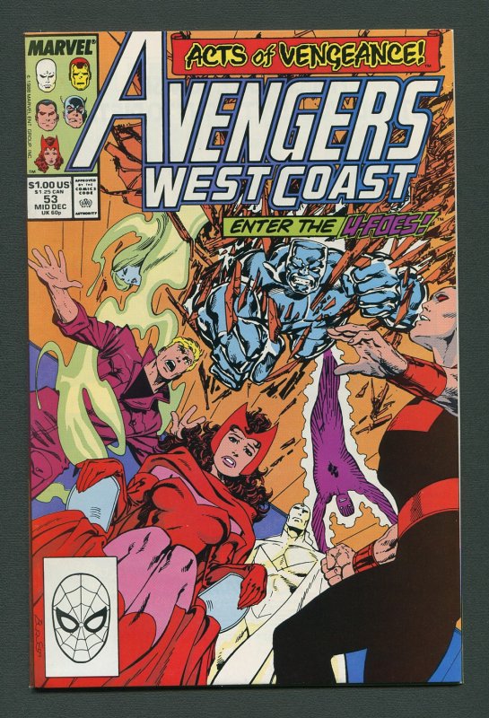 West Coast Avengers #53  9.2 NM-  December 1989