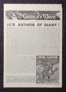 1964 THE GRIDLEY WAVE #14 VG/FN 5.0 John Carter - Edgar Rice Burroughs 8pgs