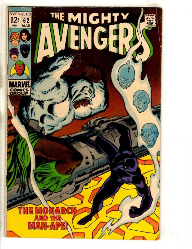 Avengers # 62 FN Marvel Comic Book Silver Age Wasp Hulk Thor Iron Man TW64