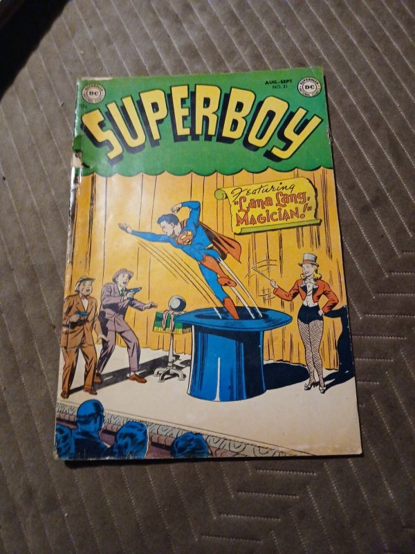 Superboy #21 Dc 1952 Lana Lang Magician-golden Age Smallville Superman Adventure