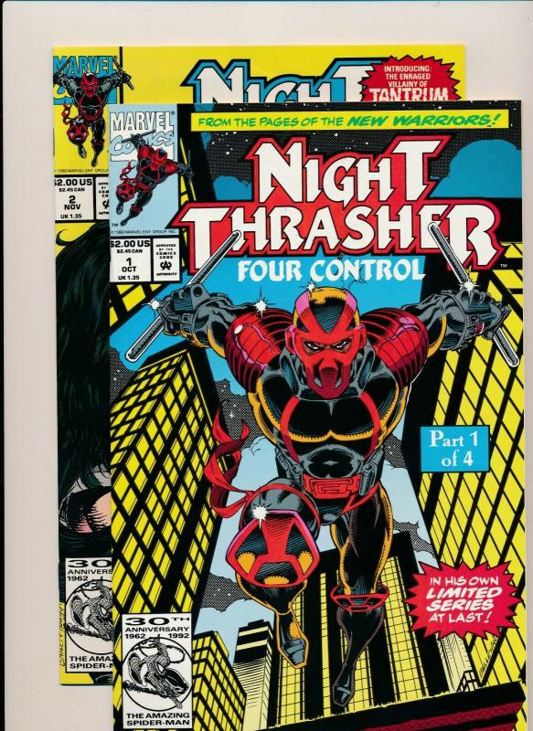 Marvel Comics NIGHT THRASHER Part 1 & 2 of Four Control VF/NM  (PF868)