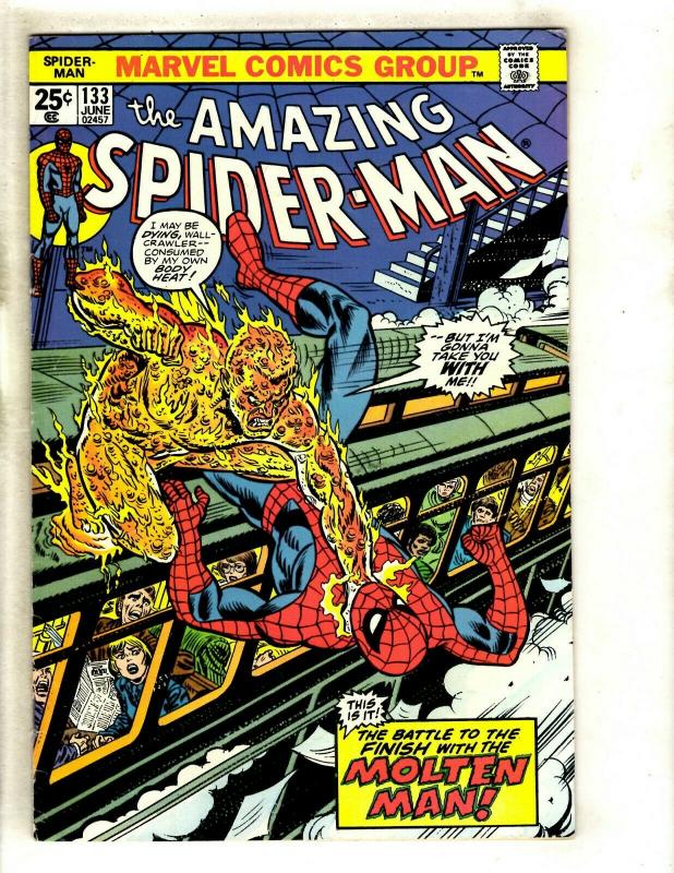 Amazing Spider-Man # 133 FN Marvel Comic Book Green Goblin Mary Jane GK3