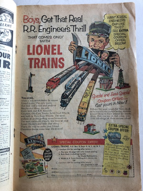 War Birds, 1955?migs and a great Lionel train ad