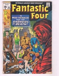 Fantastic Four # 96 VG Marvel Comic Book Thing Human Torch Mr. Fantastic J80