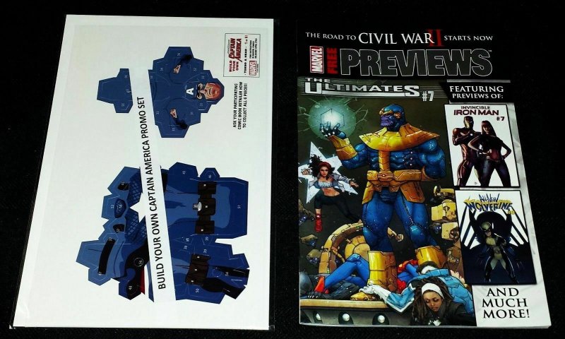 Build Your Own Captain America Paper Doll Set & Civil War II Preview - New!