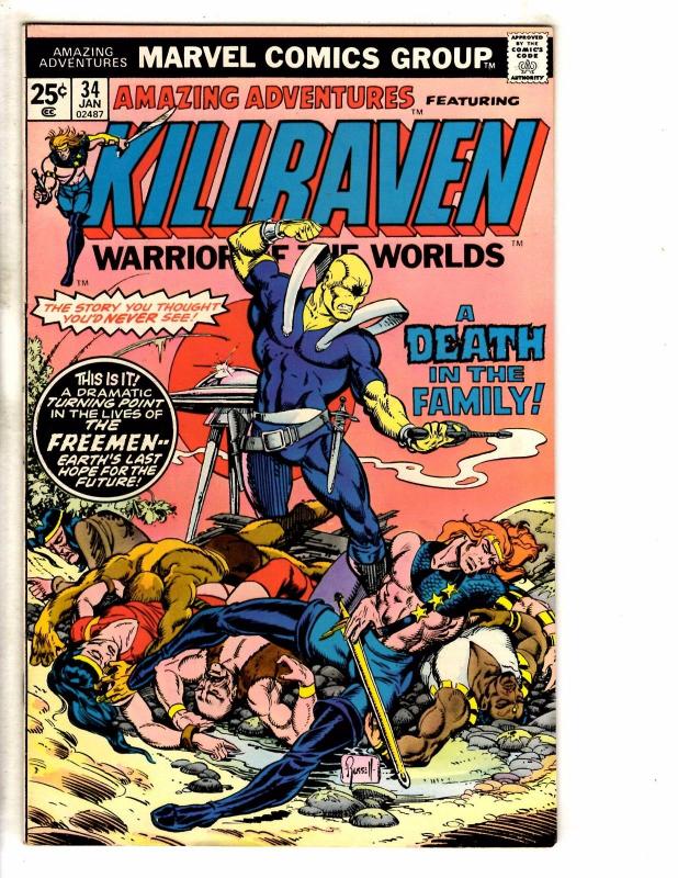 Lot Of 4 Amazing Adventures Marvel Comic Books # 28 33 34 35 Killraven  J251