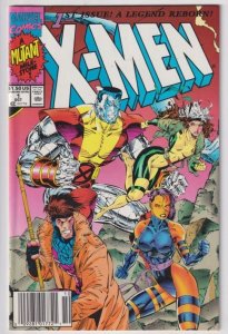 X-Men #1 Colossus and Gambit Cover (1991) NEWSSTAND EDITION