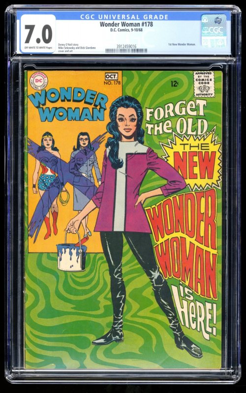 Wonder Woman #178 CGC FN/VF 7.0 Off White to White 1st New Wonder Woman!