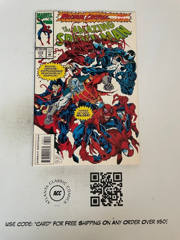 The Amazing Spider-Man # 379 NM 1st Print Marvel Comic Book Venom Carnage 2 SM16