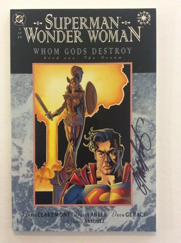 SUPERMAN WONDER WOMAN WHOM GODS DESTROY #1-4 - Signed by Chris Claremont w/COA