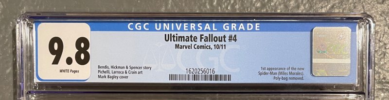 Ultimate Fallout #4 (2011) 9.8 CGC