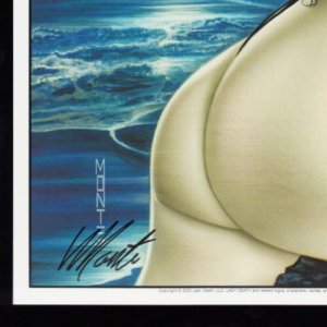 Lady Death Swimsuit #1 SDCC 2023 Edition by Monte Moore SIGNED 11 x 17 Print