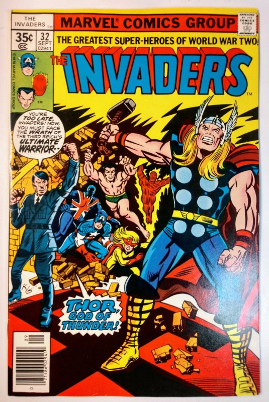 The Invaders #32 (8.0, 1978) Thor is tricked into fighting the Invaders on be...