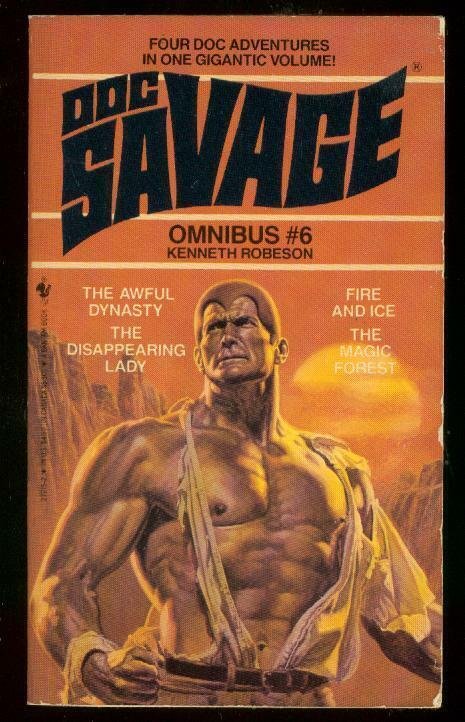 DOC SAVAGE OMNIBUS #6-PULP REPRINT PAPERBACK-4 STORIES!-very fine VF