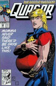 Quasar #29 VF ; Marvel | Pregnant Cover Mark Gruenwald