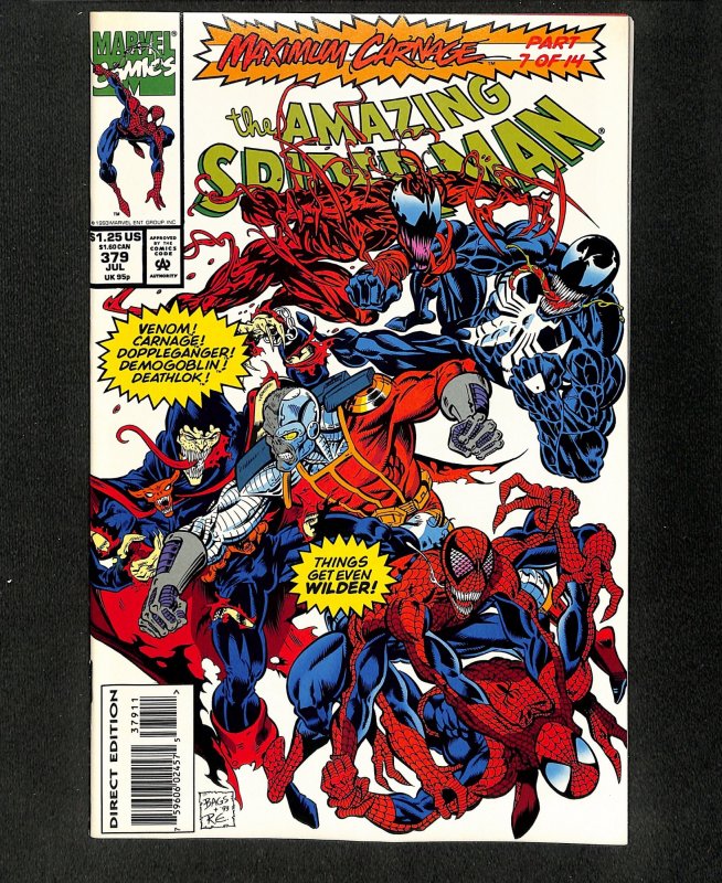 Amazing Spider-Man #379 Maximum Carnage Part 7 Venom!
