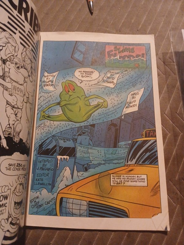 Slimer! Issue #2 June 1989 NOW Comics Poster Intact! The Real Ghostbusters