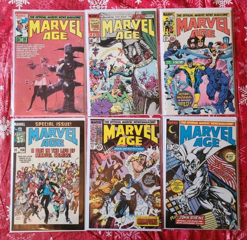 MARVEL AGE MAGAZINE 28, 30, 33, 35, 67, 74, 81, 84, 86, 93, 118, ANNUAL 2