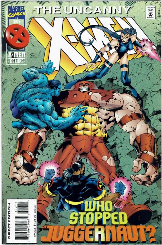 The Uncanny X-Men #322 Scott Lobdell Juggernaut NM