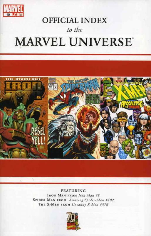 Official Index to the Marvel Universe #10 VF/NM; Marvel | save on shipping - det