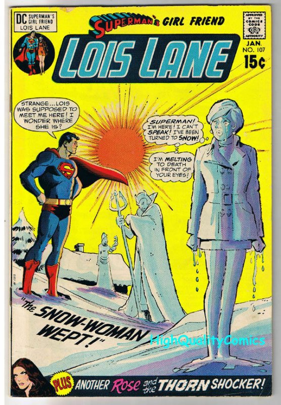 SUPERMAN'S GIRL FRIEND LOIS LANE 107, FN, Rose, Thorn, 1958