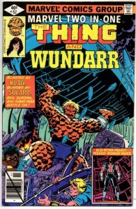 MARVEL TWO-IN-ONE #57, VF, Thing, Wundarr 1974 1979  more in store
