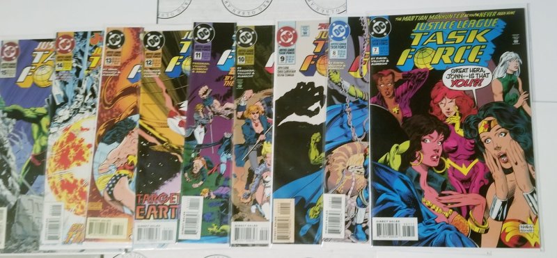 Justice League Task Force 1993 Issues 7, 8, 9, 10, 11, 12, 13, 14, 15 VF/NM Lot