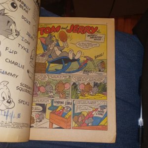 TOM & JERRY Summer Fun #3 1956 DELL GIANT Silver Age Comic Book CARTOON Droopy