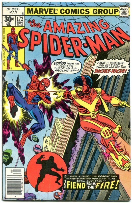 AMAZING SPIDER-MAN #172-MARVEL COMICS-ROCKET RACER ---FN