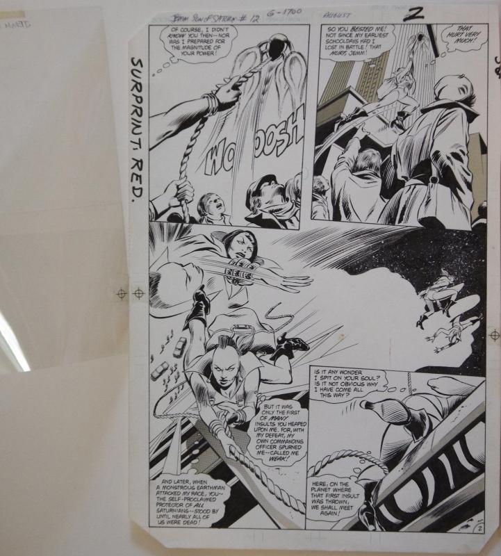 GENE COLAN / BOB McLEOD original art, JEMM SON of SATURN #12 pg 2,10x16, 1985