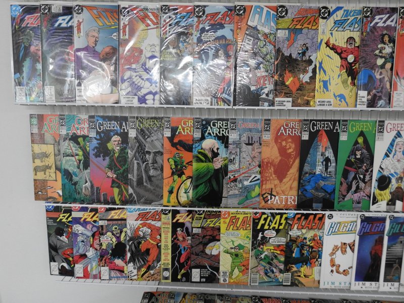 Huge Lot of 180+ Comics W/ Flash, Green Arrow, Hawkman Avg. FN- Condition!