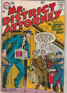 Mr. District Attorney #59 (1957) Bandit With a Deadly Box! Mid-Grade! FN Wow!