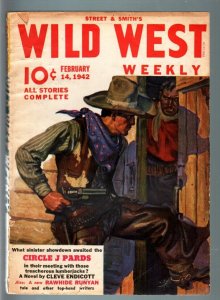 WILD WEST WEEKLY 2/14/1942-WESTERN PULP-STREET & SMITH VG+ 