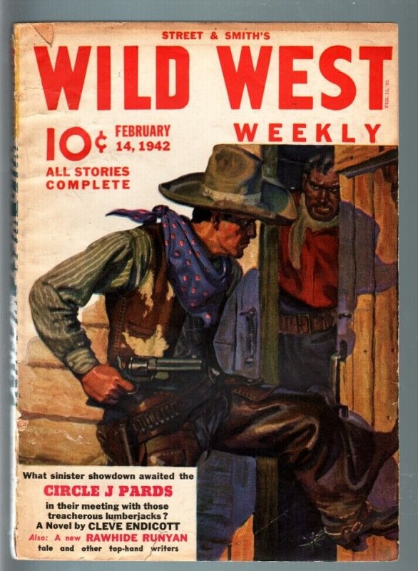 WILD WEST WEEKLY 2/14/1942-WESTERN PULP-STREET & SMITH VG+ 